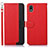 Leather Case Stands Flip Cover Holder A09D for Sony Xperia Ace III SO-53C Red