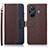 Leather Case Stands Flip Cover Holder A09D for Vivo iQOO Z6 Pro 5G