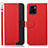 Leather Case Stands Flip Cover Holder A09D for Vivo Y01 Red