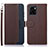 Leather Case Stands Flip Cover Holder A09D for Vivo Y32t
