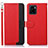 Leather Case Stands Flip Cover Holder A09D for Vivo Y32t Red
