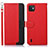 Leather Case Stands Flip Cover Holder A09D for Wiko Y82 Red