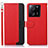 Leather Case Stands Flip Cover Holder A09D for Xiaomi Redmi K60 Ultra 5G Red