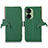 Leather Case Stands Flip Cover Holder A10D for Asus ZenFone 10 Green