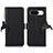 Leather Case Stands Flip Cover Holder A10D for Google Pixel 8a 5G Black
