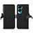 Leather Case Stands Flip Cover Holder A10D for Huawei Honor 90 Lite 5G Black