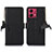 Leather Case Stands Flip Cover Holder A10D for Motorola Moto G84 5G Black