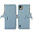 Leather Case Stands Flip Cover Holder A10D for Nokia C110 Mint Blue