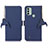 Leather Case Stands Flip Cover Holder A10D for Nokia C31 Blue