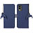 Leather Case Stands Flip Cover Holder A10D for Nokia C32 Blue