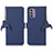 Leather Case Stands Flip Cover Holder A10D for Nokia G42 5G Blue