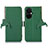 Leather Case Stands Flip Cover Holder A10D for OnePlus Nord CE 3 5G Green