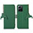 Leather Case Stands Flip Cover Holder A10D for Xiaomi Redmi Note 12 4G Green