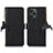 Leather Case Stands Flip Cover Holder A10D for Xiaomi Redmi Note 12 Turbo 5G Black