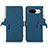 Leather Case Stands Flip Cover Holder A11D for Google Pixel 8a 5G Blue