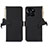 Leather Case Stands Flip Cover Holder A11D for Huawei Honor X8b Black