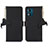 Leather Case Stands Flip Cover Holder A11D for Motorola Moto E13 Black