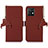 Leather Case Stands Flip Cover Holder A11D for Motorola Moto Edge 40 Pro 5G Brown