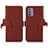 Leather Case Stands Flip Cover Holder A11D for Nokia G42 5G Brown