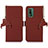 Leather Case Stands Flip Cover Holder A11D for Nokia XR21 Brown