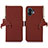 Leather Case Stands Flip Cover Holder A11D for Nothing Phone 2 Brown