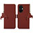 Leather Case Stands Flip Cover Holder A11D for OnePlus Nord CE 3 5G Brown