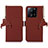 Leather Case Stands Flip Cover Holder A11D for Xiaomi Mi 13T 5G Brown