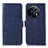 Leather Case Stands Flip Cover Holder A12D for OnePlus 11 5G Blue