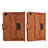 Leather Case Stands Flip Cover Holder AD1 for Apple iPad 10.2 (2021) Brown