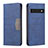 Leather Case Stands Flip Cover Holder B01F for Google Pixel 7 Pro 5G Blue