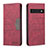 Leather Case Stands Flip Cover Holder B01F for Google Pixel 7 Pro 5G Red