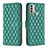 Leather Case Stands Flip Cover Holder B01F for Motorola Moto E20 Green