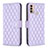 Leather Case Stands Flip Cover Holder B01F for Motorola Moto E20 Purple