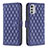 Leather Case Stands Flip Cover Holder B01F for Motorola Moto E32 Blue