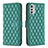 Leather Case Stands Flip Cover Holder B01F for Motorola Moto E32 Green