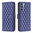 Leather Case Stands Flip Cover Holder B01F for Motorola Moto Edge S30 5G Blue