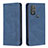 Leather Case Stands Flip Cover Holder B01F for Motorola Moto G Play (2023) Blue