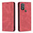 Leather Case Stands Flip Cover Holder B01F for Motorola Moto G Play Gen 2 Red