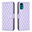 Leather Case Stands Flip Cover Holder B01F for Motorola Moto G22 Purple