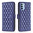 Leather Case Stands Flip Cover Holder B01F for Motorola Moto G31 Blue