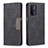 Leather Case Stands Flip Cover Holder B01F for OnePlus Nord N200 5G Black