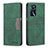 Leather Case Stands Flip Cover Holder B01F for Oppo A16s Green
