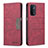 Leather Case Stands Flip Cover Holder B01F for Oppo A54 5G Red