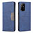 Leather Case Stands Flip Cover Holder B01F for Oppo A94 5G Blue