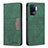 Leather Case Stands Flip Cover Holder B01F for Oppo F19 Pro Green