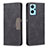 Leather Case Stands Flip Cover Holder B01F for Oppo K10 4G Black