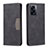 Leather Case Stands Flip Cover Holder B01F for Oppo K10 5G India Black