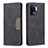 Leather Case Stands Flip Cover Holder B01F for Oppo Reno5 F Black