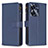 Leather Case Stands Flip Cover Holder B01F for Realme Narzo N55 Blue