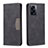 Leather Case Stands Flip Cover Holder B01F for Realme V23 5G Black